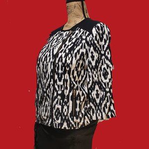 Chicos Elegant Black and White Jacket Small